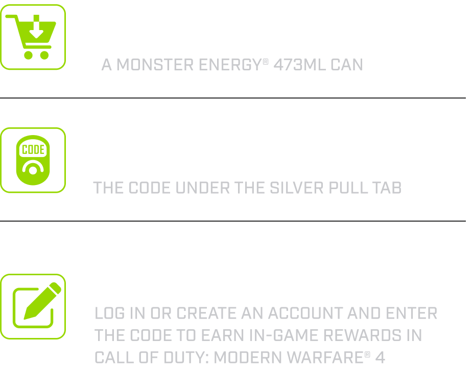 BUY A Monster Energy - GET IN-GAME REWARDS