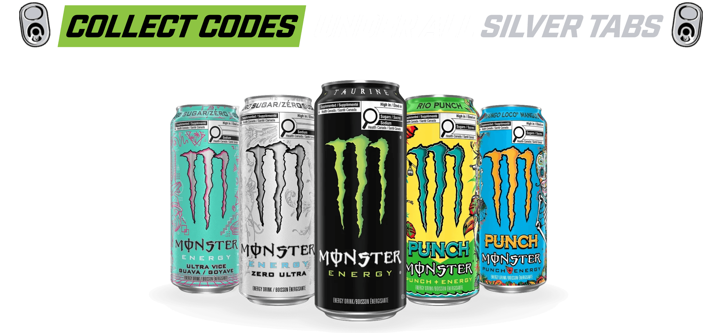 Monster Energy Promotion - Collect codes under Silver Tabs